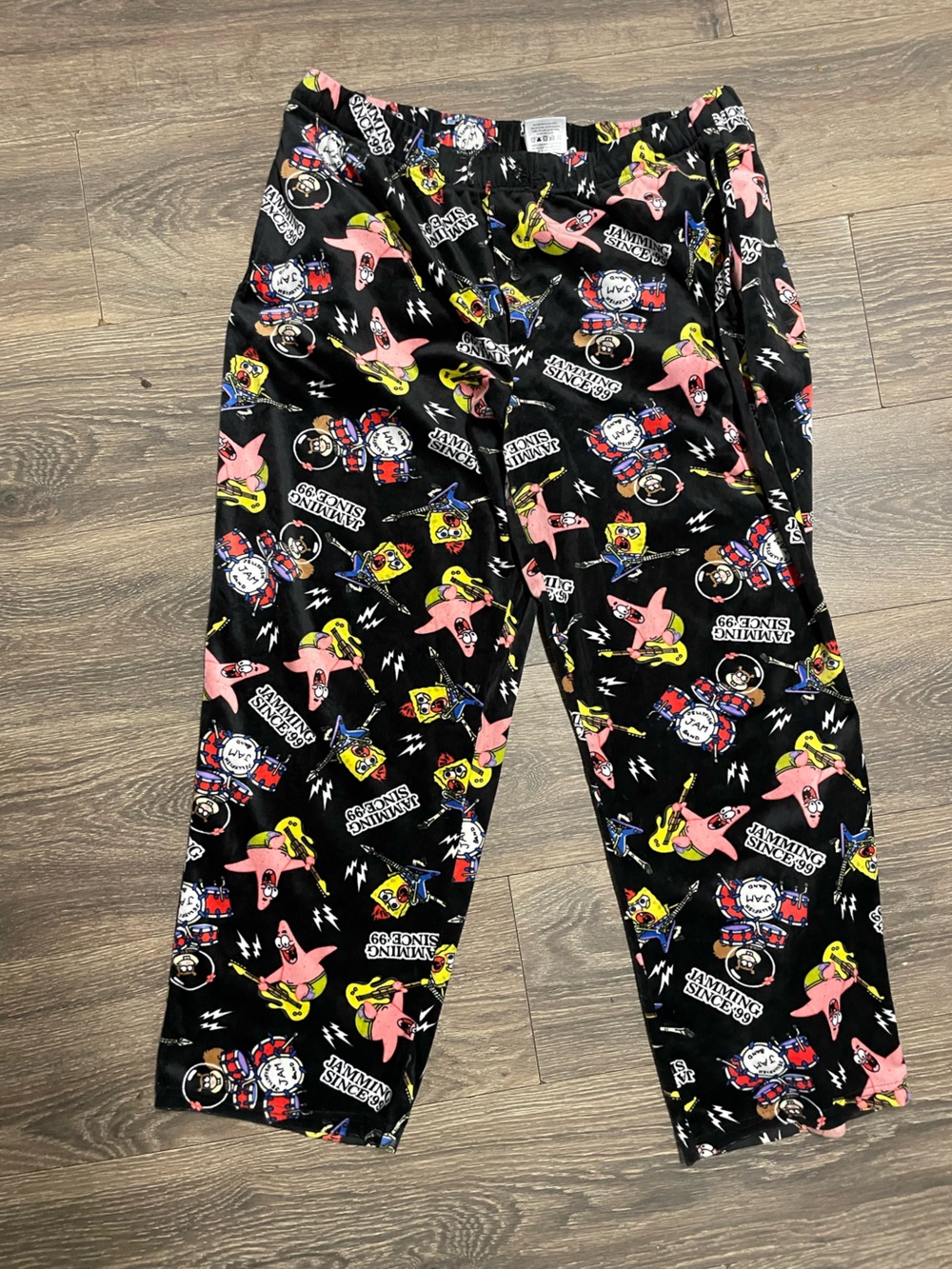 Spongebob lounge bottoms XL Black Character Print Pajama Pants - Cozy Sleepwear